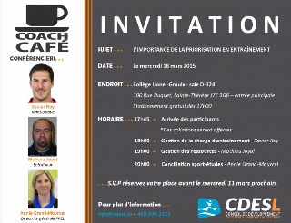 Invitation au prochain coach-café CDESL - 18 mars 18h